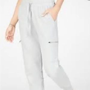 Fabletics Gray Kendall Cargo Jogger Zipper Sweats